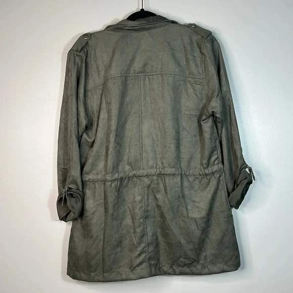 Becool Lightweight Utility Jacket with Drawstring Waist - Olive Green - Medium - Picture 8 of 10